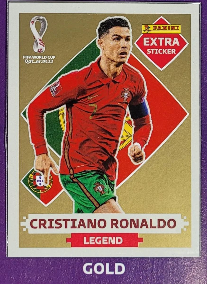 Figurinha Extra Sticker Legend Gold da Copa